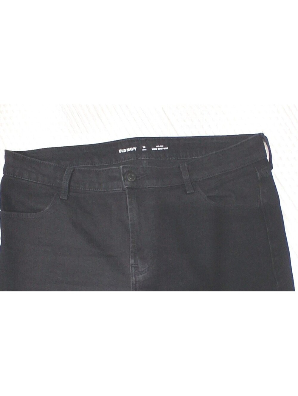 Old Navy Black Book Cut Jeans, High Midrise, 14Long, GUC